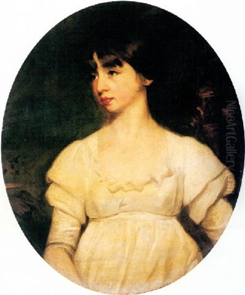 Portrait Of A Girl Wearing A White Dress - view 1