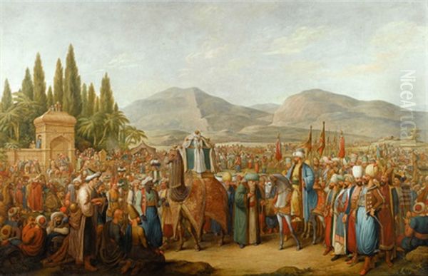 The Arrival Of The Mahmal At An Oasis En Route To Mecca - view 1