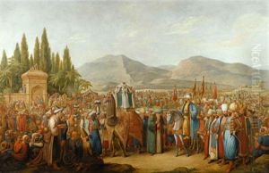 The Arrival Of The Mahmal At An Oasis En Route To Mecca