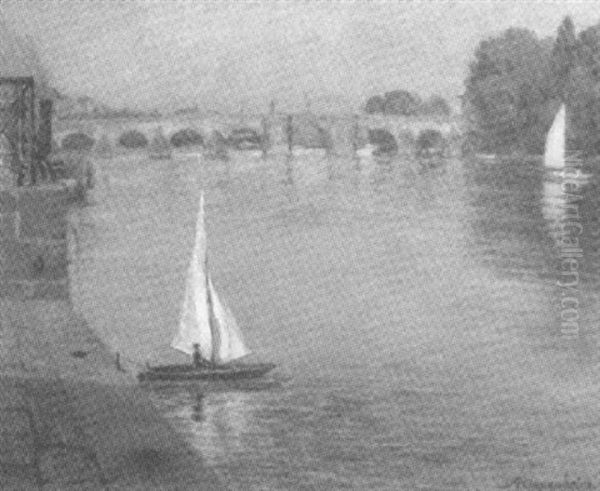 Mainbrucke Bei Frankfurt - view 1