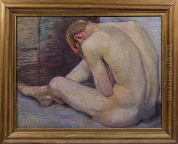 Seated Male Nude - view 1