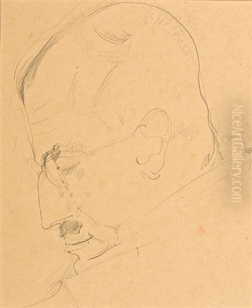 Portraitstudie Zu Das Orchester, Geiger - view 1