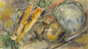 Stillleben Mit Gemuse Und Messer