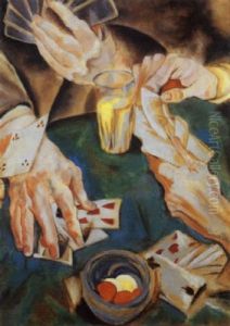 Die Kartenspieler by Max, Mopp Oppenheimer