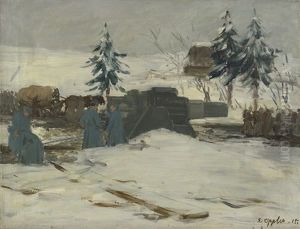 Morser Bei Tucholka by Ernst Oppler