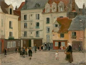 Platz In Dieppe by Ernst Oppler