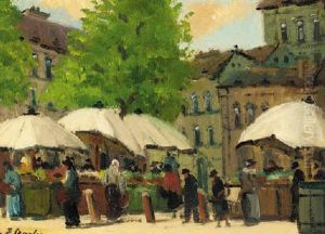A Market In A Continental Square