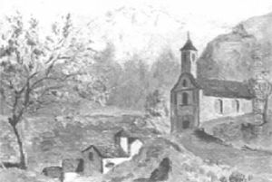 Gebirgslandschaft Mit Kirche by Ernst Oppler