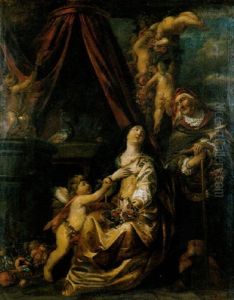 Vertumnus And Pomona by Kaspard Jacob Opstal the Elder