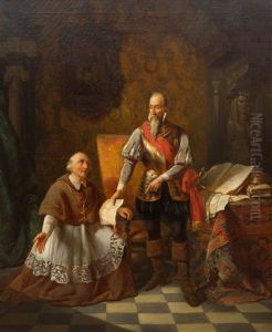 De Hertog Van Alva Neemt Een Smeekbede In Ontvangst' / An Historical Scene Depicting The Duke Of Alva