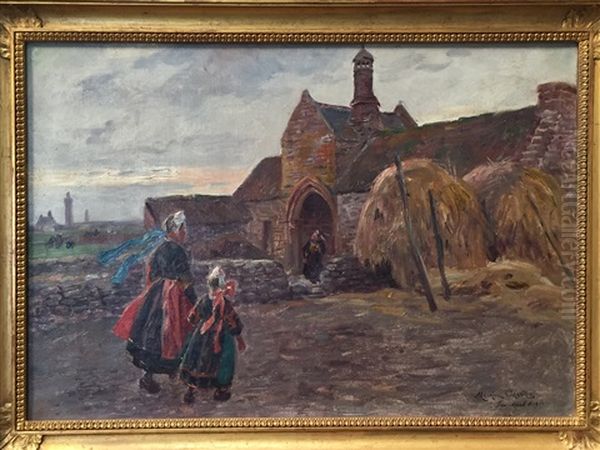 L'arrivee A L'eglise, Bretagne - view 1