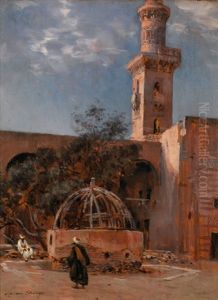 Devant La Mosquee En Egypte by Maurice Henri Orange