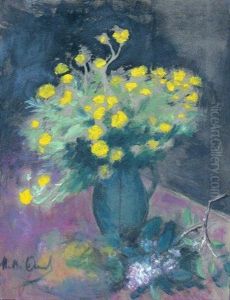 Bouquet, Soleil D'ete Sur La Table Fleurie by Marthe Orant