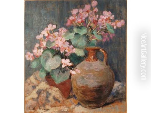 Nature Morte Au Pichet Et Aux Fleurs Roses - view 1