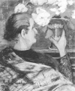 Autoportrait Au Vase De Fleurs