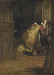 Hamlet And The King "pray I Can Not. - My Words Fly Up,my Thoughts Remain Below: Words Without Thoughts, Never To Heaven Go."act Iii, Scene 3 by Sir William Quiller Orchardson