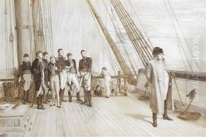 On Board H.m.s. Bellerophon, July 23rd. Off Cape Ushant, Leaving France by Sir William Quiller Orchardson