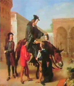 Den Gamle Mester Bedommer Bornenes Tegninger Pa Piazza Signoria I Firenze by Sir William Quiller Orchardson