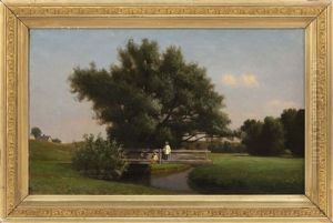 Fishing Off A Footbridge