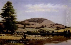 Fishing On Fairlee Pond, Mount Mansfield, Vermont