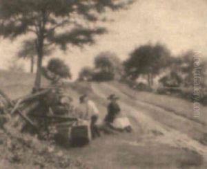 Figures By The Watering Trough by Alfred T. Ordway