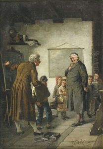 Interior De Escuela by Orfeo Orfei