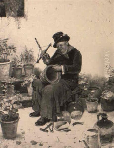 The Old Flower Pot Mender - view 1
