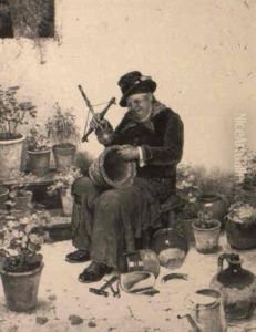 The Old Flower Pot Mender by Orfeo Orfei