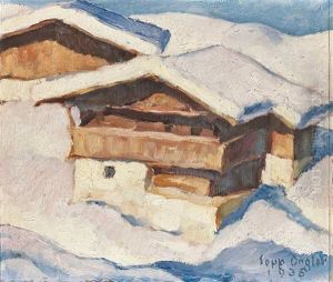 Wintersonne. Heustadl In Winterlicher Landschaft by Sepp Orgler