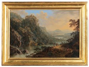 Vast River Landscape by Josef Orient