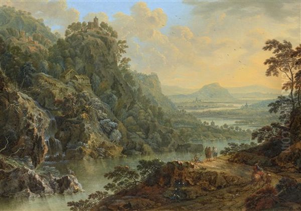 Flusslandschaft Im Gebirge - view 1