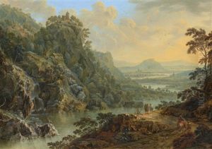Flusslandschaft Im Gebirge by Josef Orient