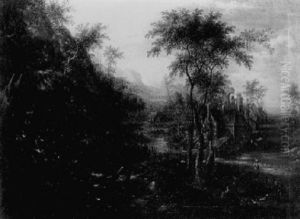 Paysage A La Riviere De Personnages Paysage A La Riviere De Personnages