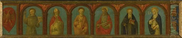 Saints Bernardino, Blaise, Peter, Paul, Anthony Abbot And Catherine Of Siena, With The Coats-of-arms Of The Piccolomini And Pannocchieschi D"elci Families - view 1