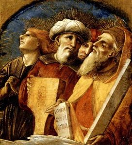 David And Moses With Two Other Prophets Or Saints: Fragment From An Assumption Of The Virgin