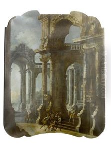An Architectural Capriccio Of The Interior Of A Palace With The Mocking Of Christ