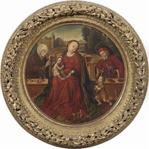 Sacra Famiglia Con Sant'anna E San Giovannino by Bernaert (Barend) van Orley