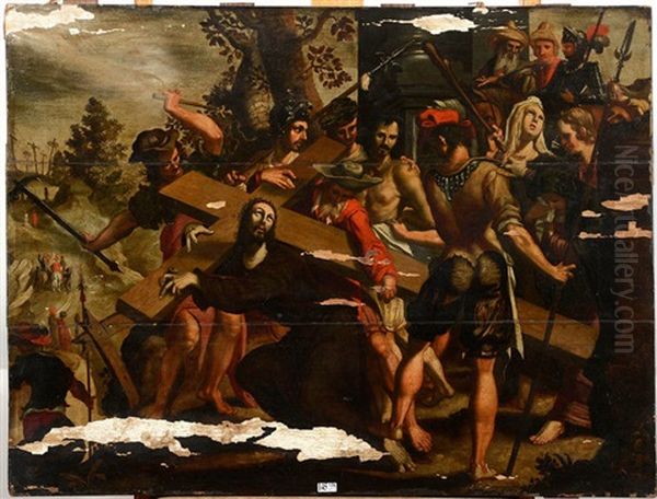 Simon De Cyrene Aidant Le Christ A Porter Sa Croix - view 1