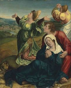 The Holy Women And Saint John by Bernaert (Barend) van Orley