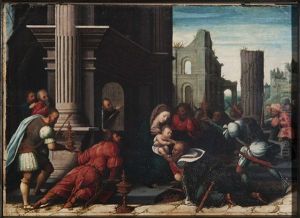 The Adoration Of The Magi by Bernaert (Barend) van Orley