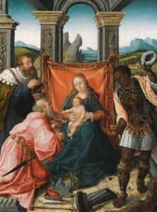 The Adoration Of The Magi by Bernaert (Barend) van Orley