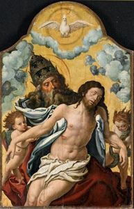 Cristo Deposto Con Dio Padre E Angeli by Bernaert (Barend) van Orley