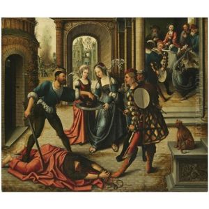 The Martyrdom Of Saint John The Baptist by Bernaert (Barend) van Orley