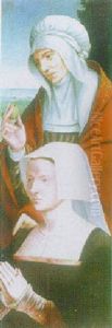 A Bishop Saint With A Male Donor