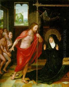 The Risen Christ Visiting His Mother Followed By His Ancestors