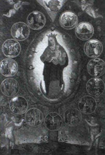 The Madonna And Child Surrounded By Twelve Medallions - view 1
