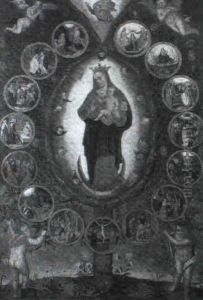 The Madonna And Child Surrounded By Twelve Medallions by Bernaert (Barend) van Orley