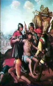 Christ On The Road To Calvary by Bernaert (Barend) van Orley