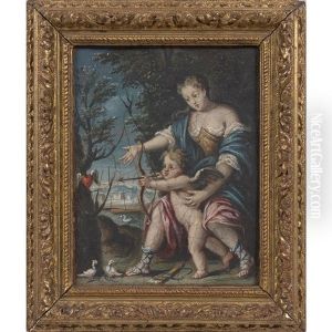 Diane Et Cupidon Dans Un Paysage