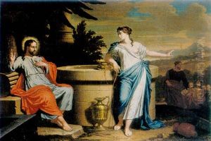 Christ And The Woman Of Samaria At The Well by Richard van Orley